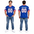 Personalized New York Giants Football Jersey – Royal Classic Alternate Style, Custom Name Patch, Team Name, Number & Logo-1