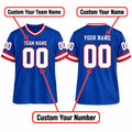 Personalized New York Giants Football Jersey – Royal Classic Alternate Style, Custom Name Patch, Team Name, Number & Logo-2