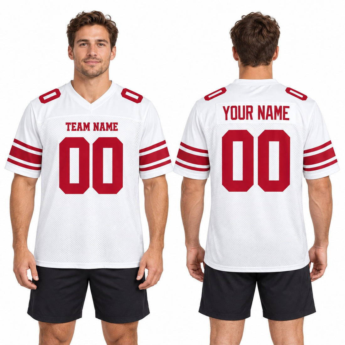 Personalized New York Giants Football Jersey – White Game Style, Custom Name Patch, Team Name, Number & Logo-1