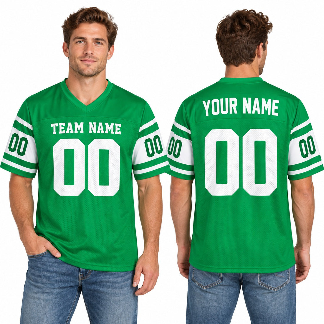 Personalized New York Jets 1968 Football Jersey – Green Retired Player Style, Custom Name Patch, Team Name, Number & Logo-1