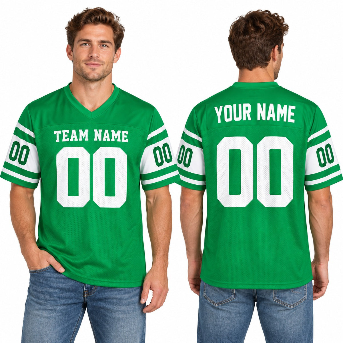 Personalized New York Jets 1968 Football Jersey – Green Retired Player Style, Custom Name Patch, Team Name, Number & Logo-1