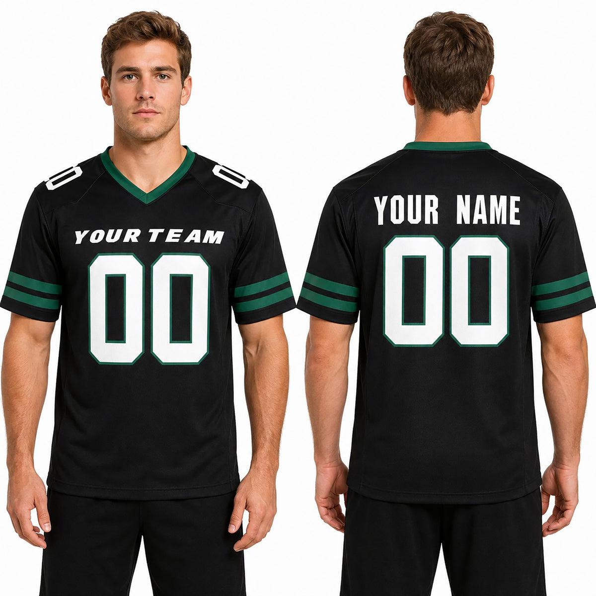 Personalized New York Jets Football Jersey - Legacy Black Alternate Style, Custom Name & Number-1
