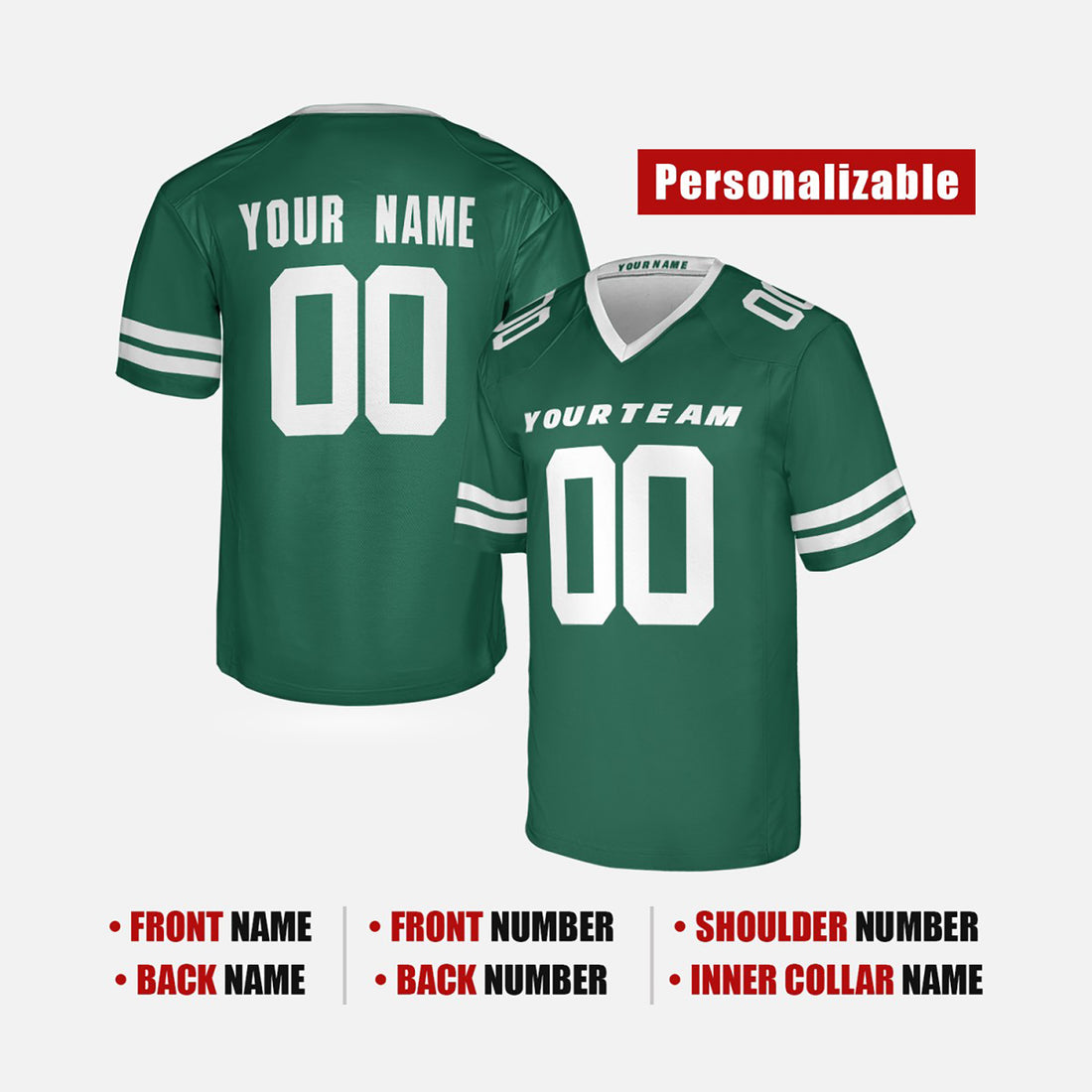 Personalized New York Jets Football Jersey - Legacy Green Fan Style, Custom Name & Number-1