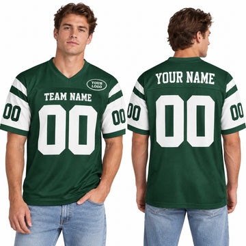 Personalized New York Jets Football Jersey – Green Legacy Style, Custom Name Patch, Team Name, Number & Logo-1