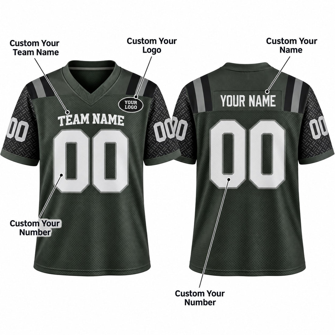 Personalized New York Jets Football Jersey – Green Rivalries Limited Style, Custom Name Patch, Team Name, Number & Logo-1
