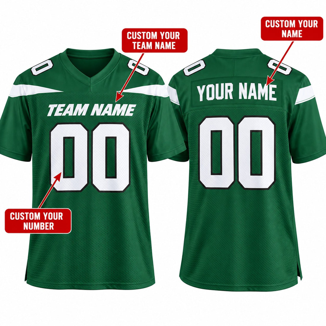 Personalized New York Jets Football Jersey – Green Vapor Limited Style, Custom Name Patch, Team Name, Number & Logo-1