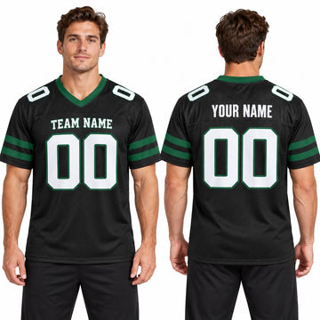 Personalized New York Jets Football Jersey – Legacy Black Alternate Style, Custom Name Patch, Team Name, Number & Logo-1