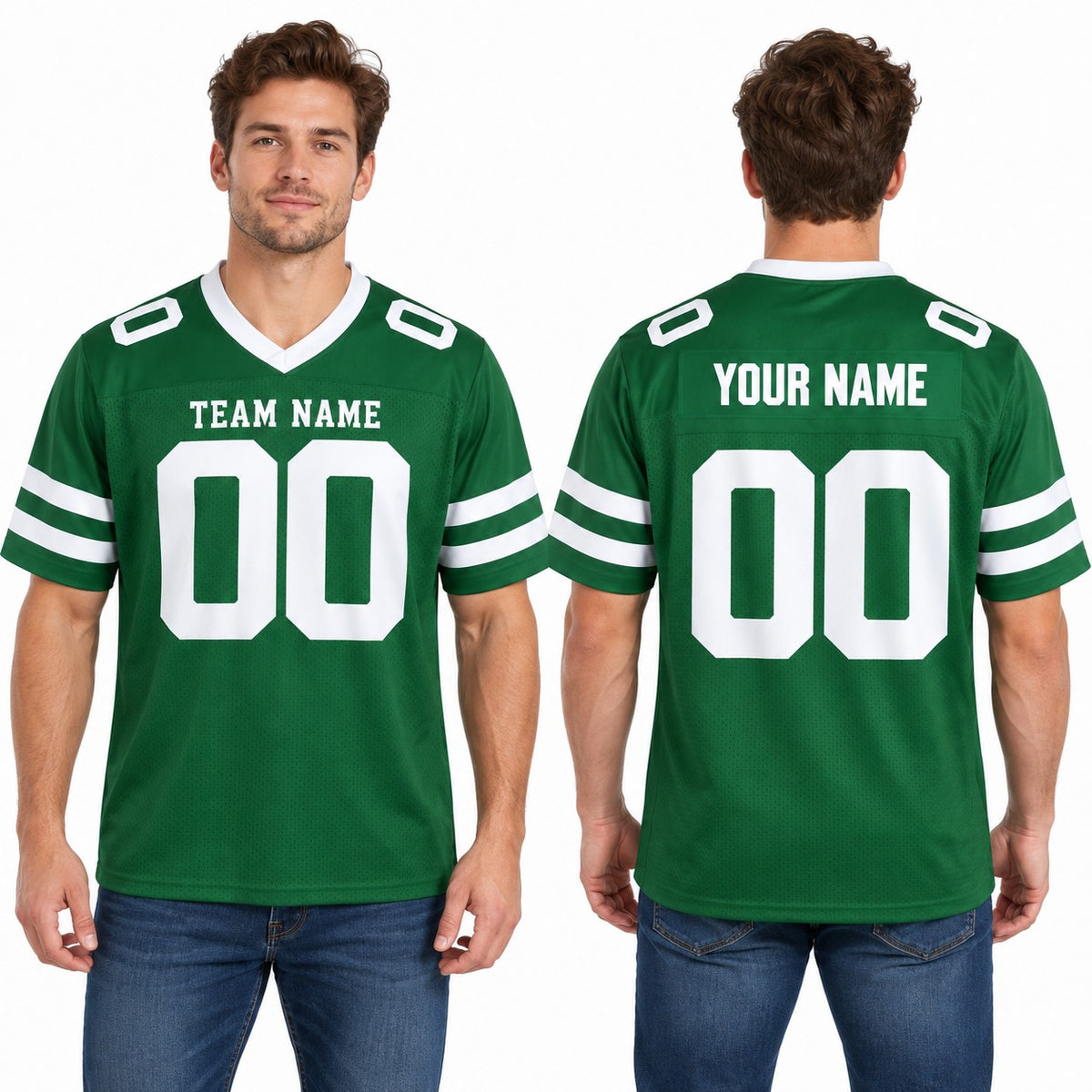 Personalized New York Jets Football Jersey – Legacy Green Game Style, Custom Name Patch, Team Name, Number & Logo-1