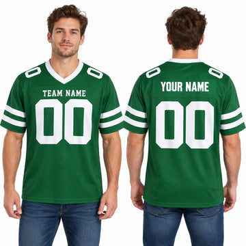 Personalized New York Jets Football Jersey – Legacy Green Game Style, Custom Name Patch, Team Name, Number & Logo-1