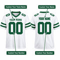 Personalized New York Jets Football Jersey – Legacy White Game Style, Custom Name Patch, Team Name, Number & Logo-2