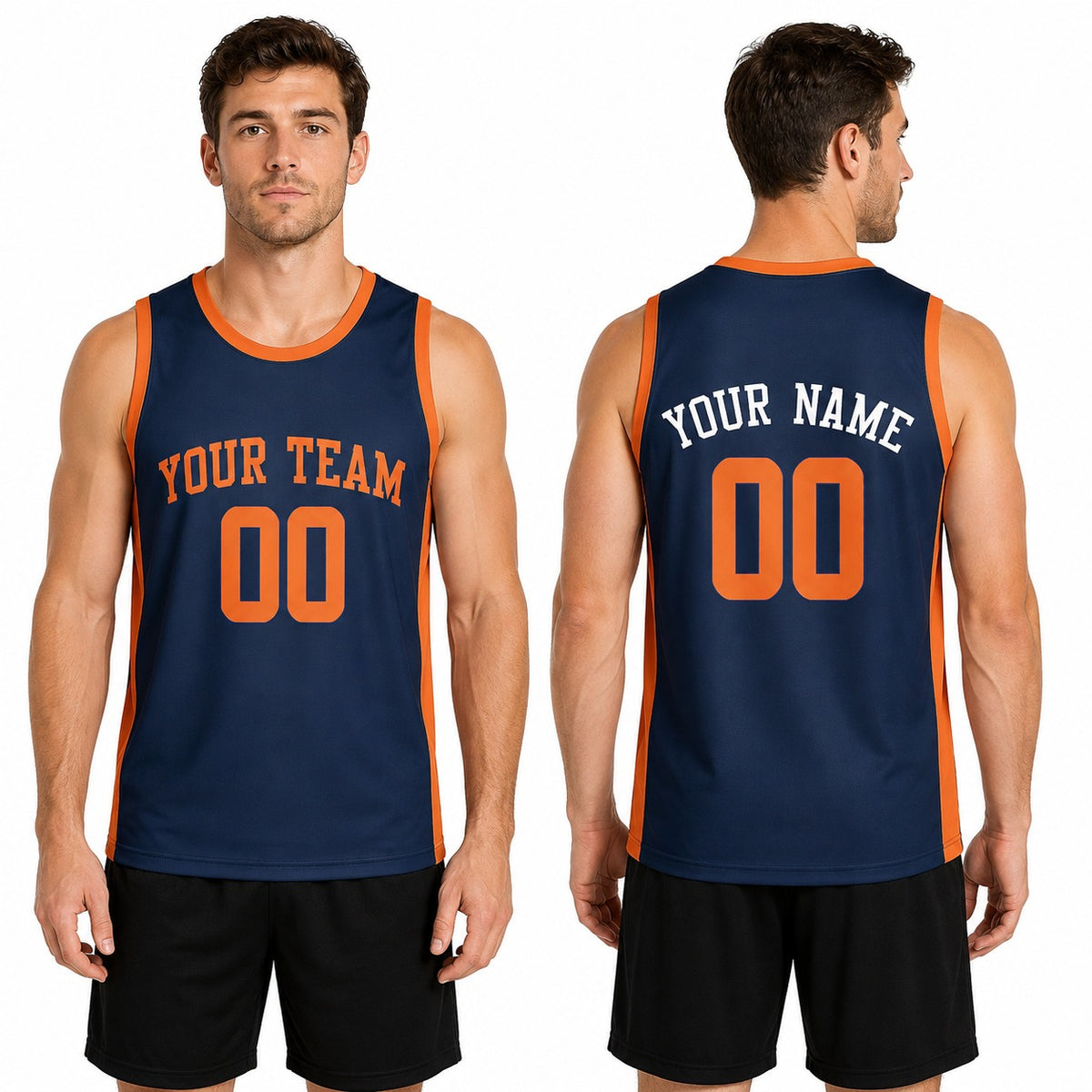 Personalized New York Knicks Basketball Jersey - Navy Swingman Statement Style, Custom Name & Number-1