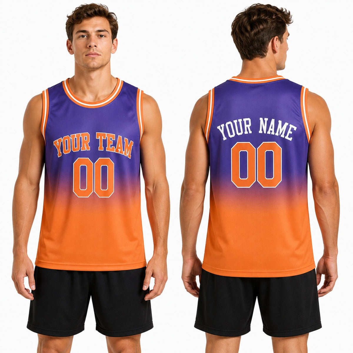 Personalized New York Knicks Basketball Jersey - Royal Orange 1991/92 Hardwood Classics Swingman Style, Custom Name & Number-1