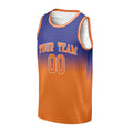 Personalized New York Knicks Basketball Jersey - Royal Orange 1991/92 Hardwood Classics Swingman Style, Custom Name & Number-3