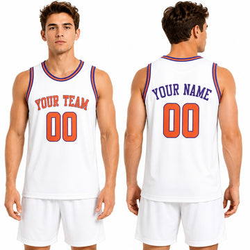 Personalized New York Knicks Basketball Jersey - White Swingman Association Style, Custom Name & Number-1