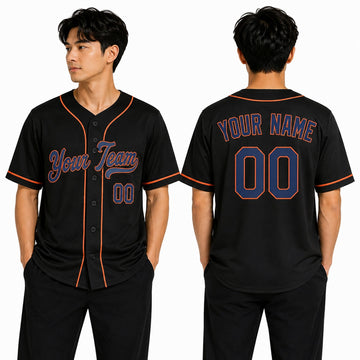 Personalized New York Mets Baseball Jersey - Black Alternate Style, Custom Name & Number-1