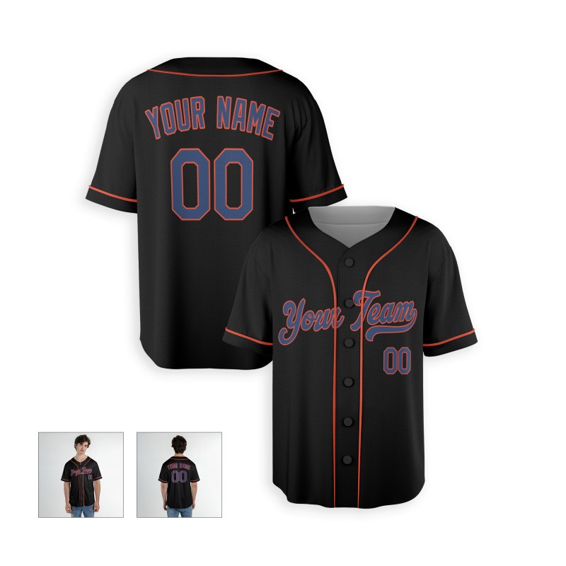 Personalized New York Mets Baseball Jersey - Black Alternate Style, Custom Name & Number-4