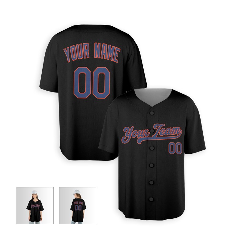 Personalized New York Mets Baseball Jersey - Black Alternate Style, Custom Name & Number-5