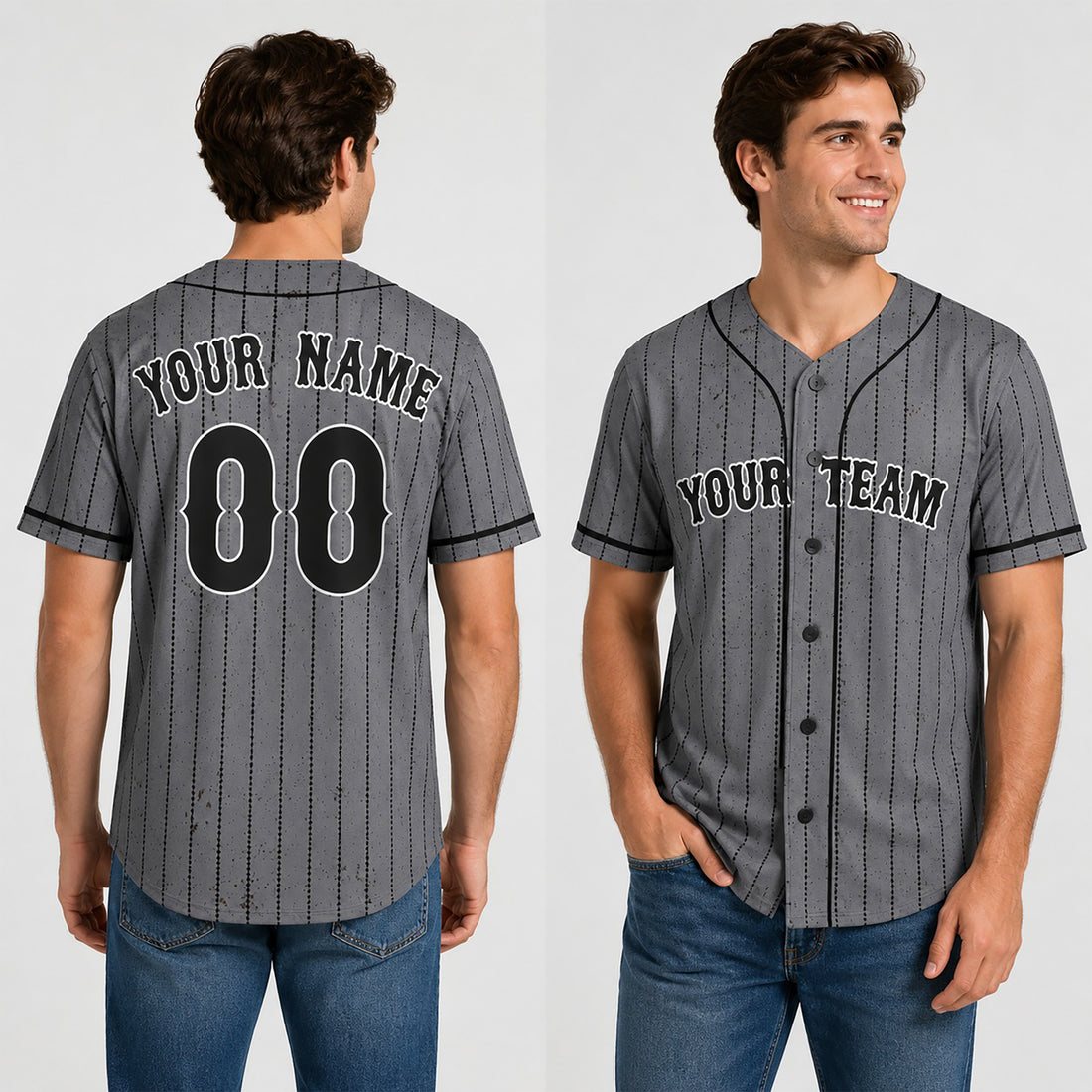 Personalized New York Mets Baseball Jersey - Gray City Style, Custom Name & Number-1