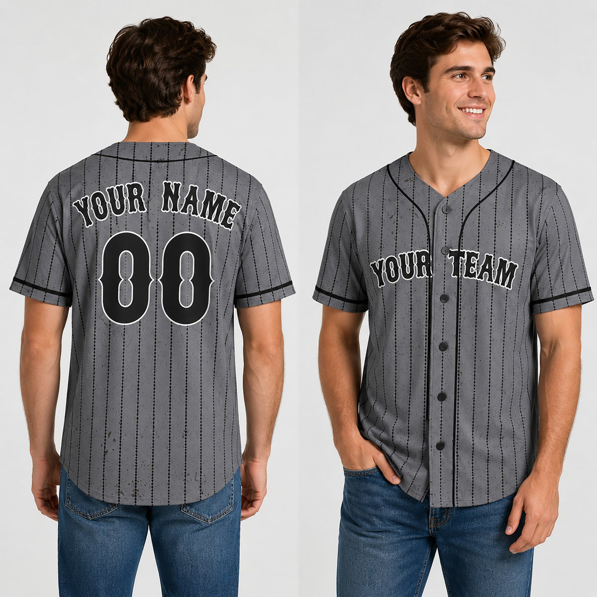 Personalized New York Mets Baseball Jersey - Gray City Style, Custom Name & Number-1