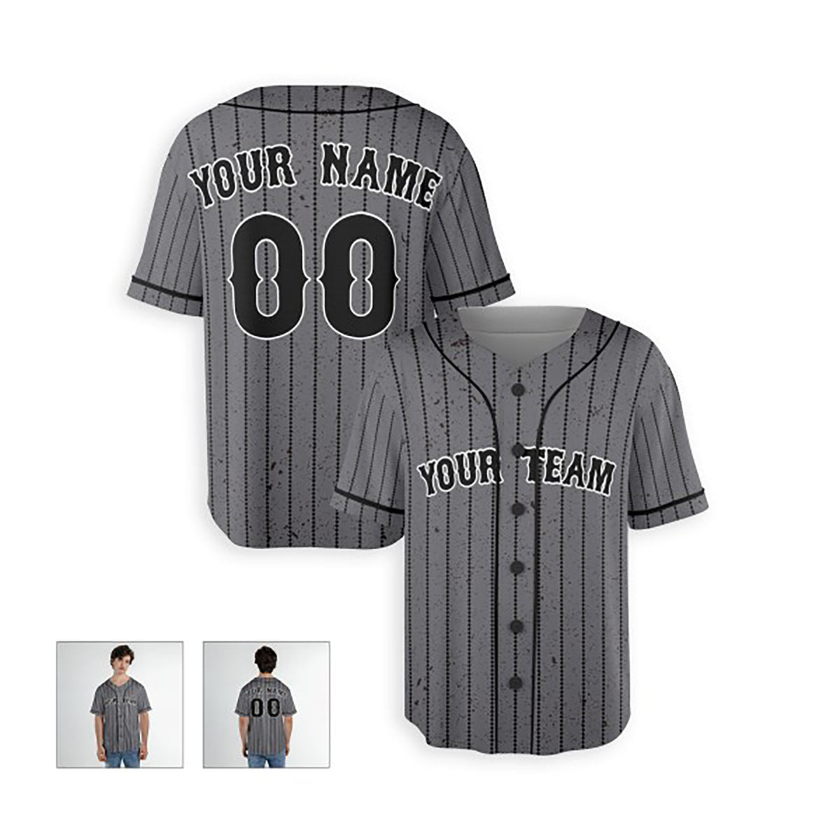 Personalized New York Mets Baseball Jersey - Gray City Style, Custom Name & Number-4