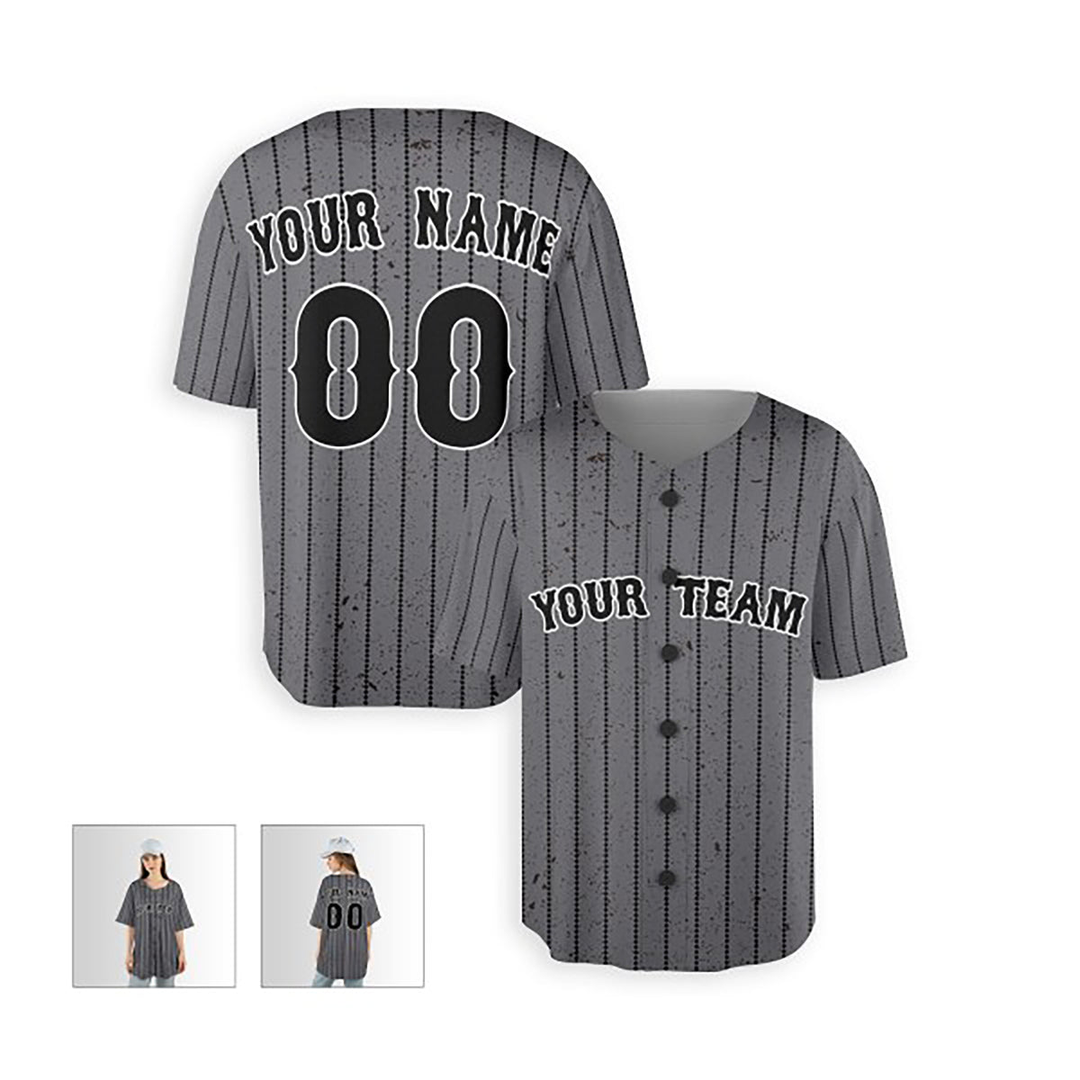 Personalized New York Mets Baseball Jersey - Gray City Style, Custom Name & Number-5