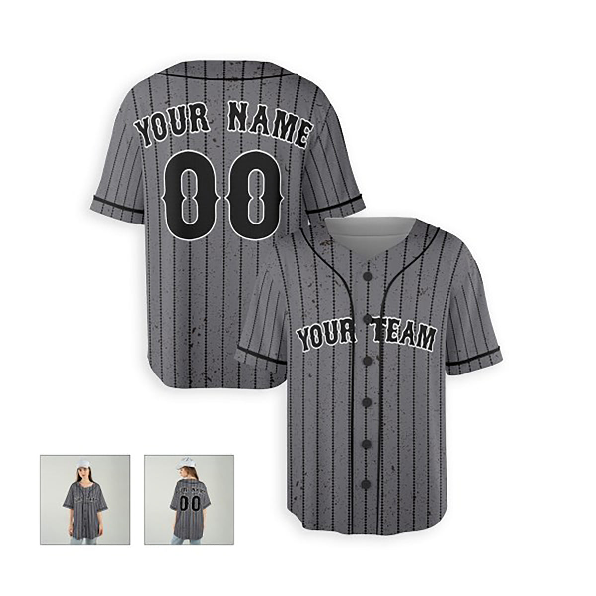 Personalized New York Mets Baseball Jersey - Gray City Style, Custom Name & Number-6