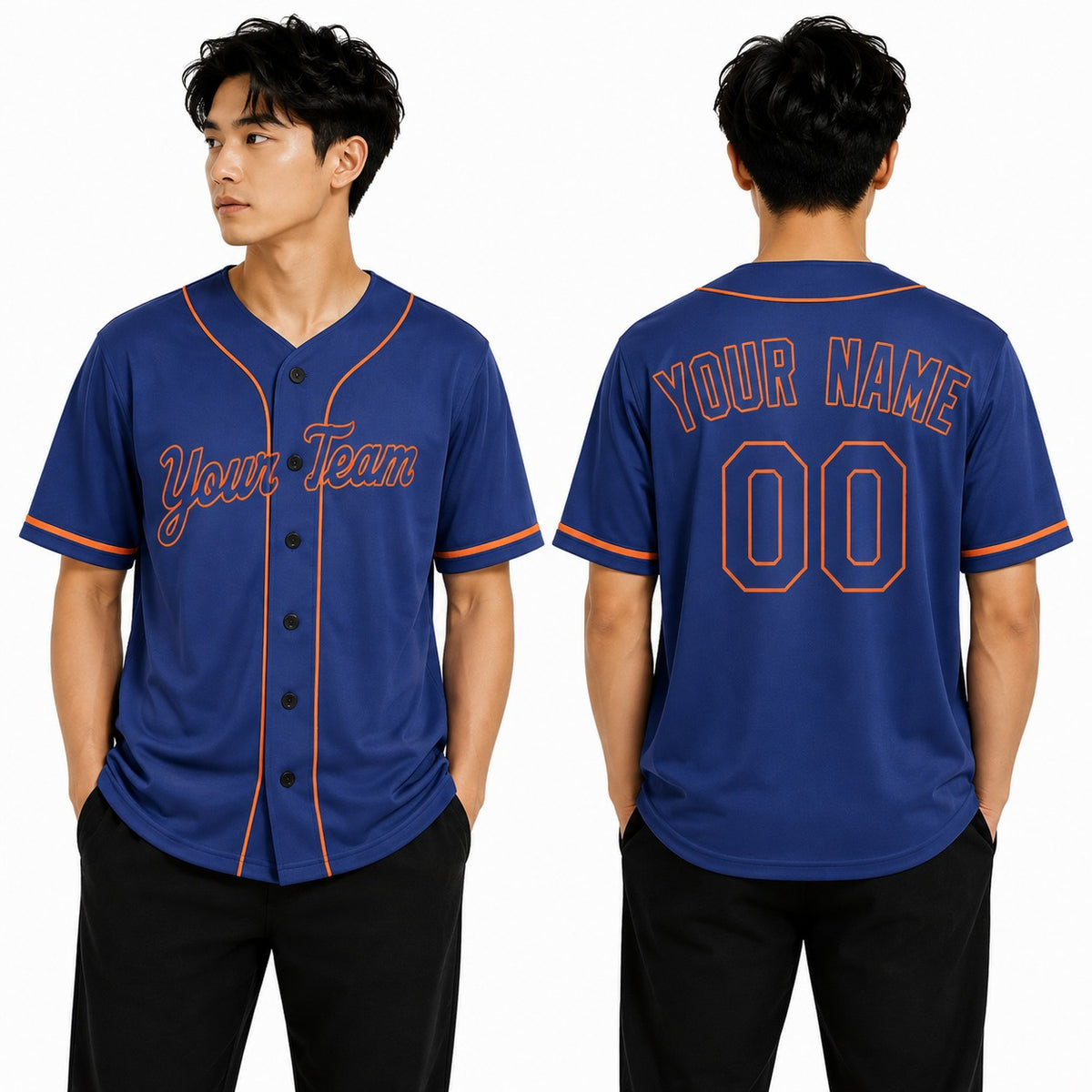 Personalized New York Mets Baseball Jersey - Royal Blue Alternate Style, Custom Name & Number-1