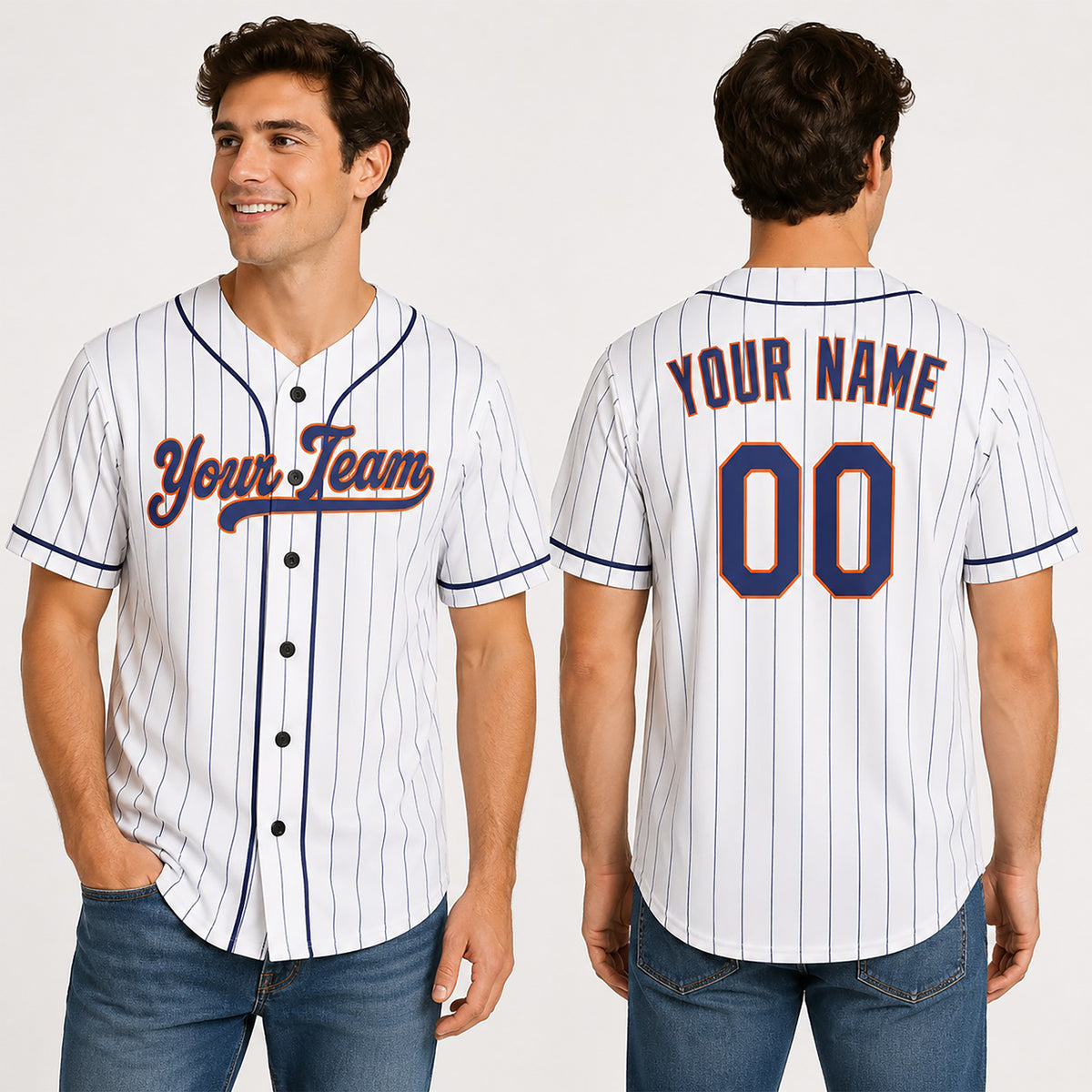 Personalized New York Mets Baseball Jersey - White Home Style, Custom Name & Number-1