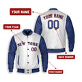 Personalized New York Mets Varsity Jacket – White Blue Away Style, Custom Name & Number-2