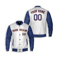 Personalized New York Mets Varsity Jacket – White Blue Away Style, Custom Name & Number-3