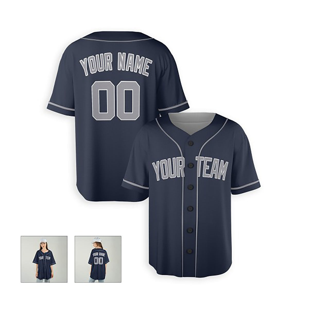 Personalized New York Yankees Baseball Jersey - Navy Alternate Style, Custom Name & Number-6