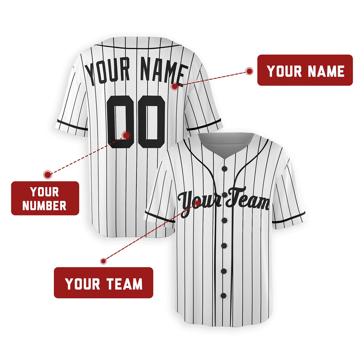 Personalized New York Yankees Baseball Jersey - White Home Style, Custom Name & Number-2