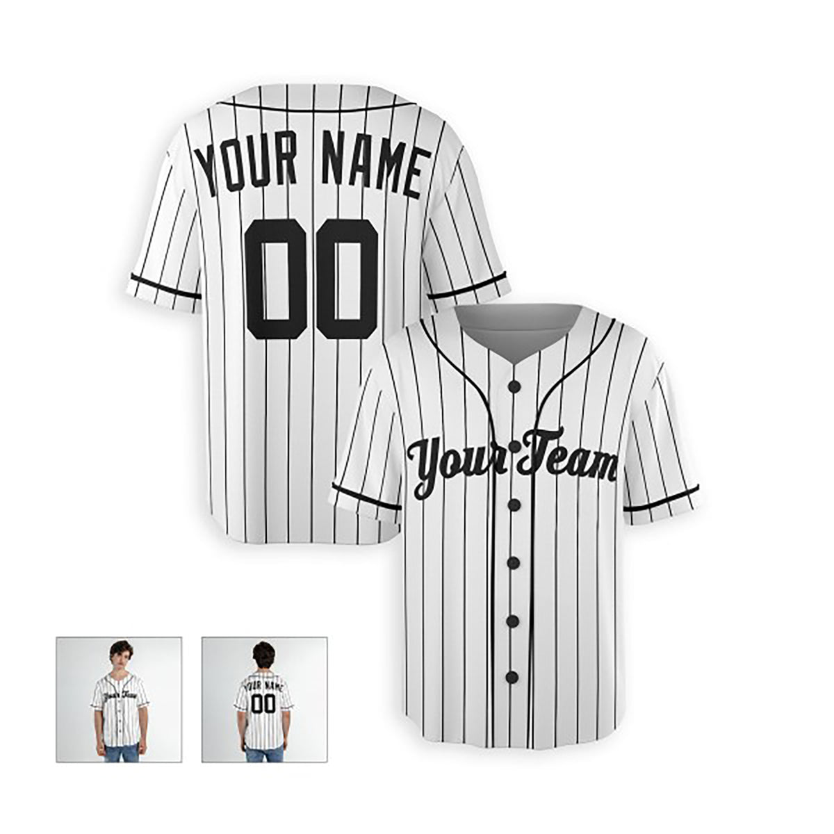 Personalized New York Yankees Baseball Jersey - White Home Style, Custom Name & Number-3