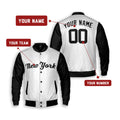 Personalized New York Yankees Varsity Jacket – White Black Home Style, Custom Name & Number-2