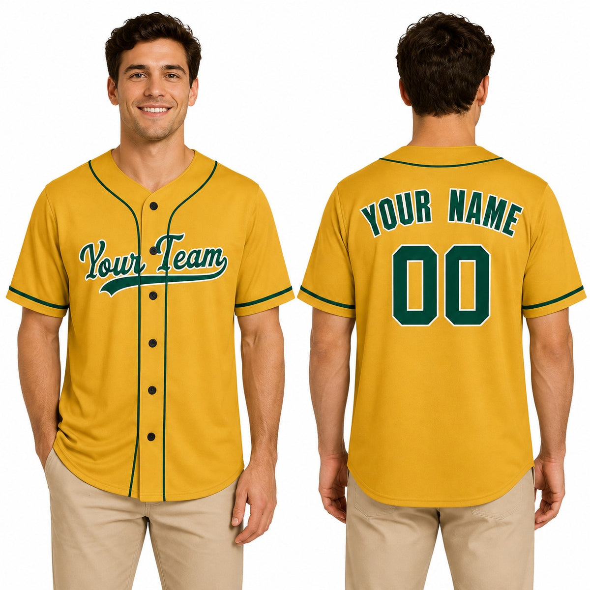 Personalized Oakland Athletics Baseball Jersey - Gold Alternate Style, Custom Name & Number-1