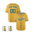 Personalized Oakland Athletics Baseball Jersey - Gold Alternate Style, Custom Name & Number-3