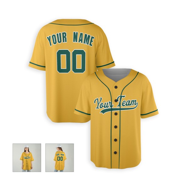 Personalized Oakland Athletics Baseball Jersey - Gold Alternate Style, Custom Name & Number-6