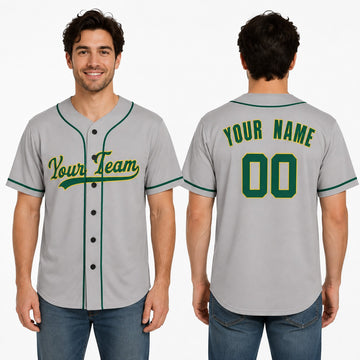 Personalized Oakland Athletics Baseball Jersey - Gray Away Style, Custom Name & Number-1