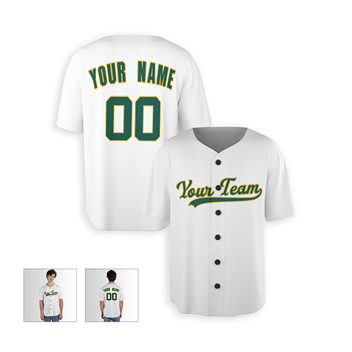 Personalized Oakland Athletics Baseball Jersey - White Home Style, Custom Name & Number-5