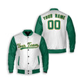 Personalized Oakland Athletics Varsity Jacket – White Green Alternate Style, Custom Name & Number-3