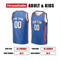 Personalized Oklahoma City Thunder Basketball Jersey - Blue Swingman Icon Style, Custom Name & Number-2