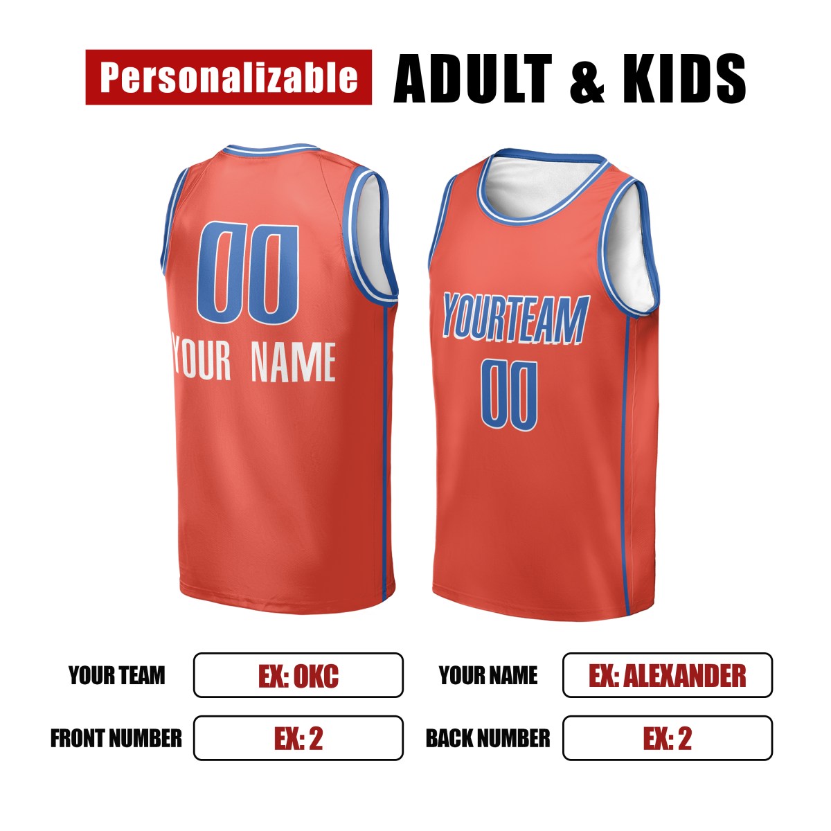Personalized Oklahoma City Thunder Basketball Jersey - Orange Swingman Statement Style, Custom Name & Number-2