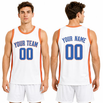 Personalized Oklahoma City Thunder Basketball Jersey - White Fast Break Association Style, Custom Name & Number-1