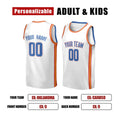 Personalized Oklahoma City Thunder Basketball Jersey - White Fast Break Association Style, Custom Name & Number-2