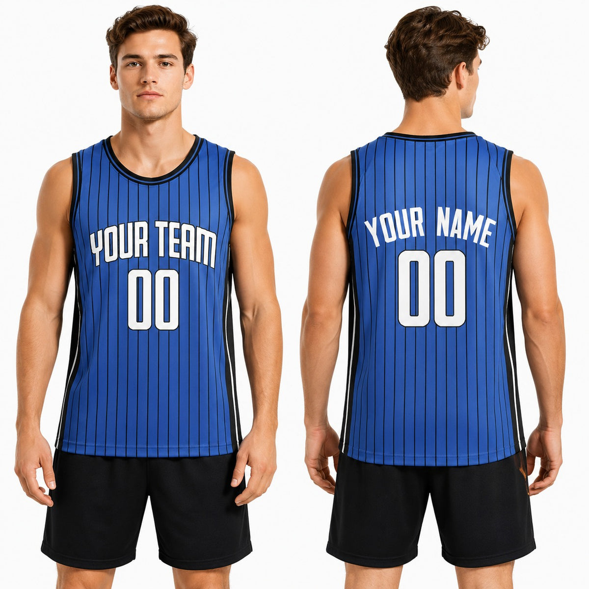 Personalized Orlando Magic Basketball Jersey - Blue Fast Break Statement Style, Custom Name & Number-1