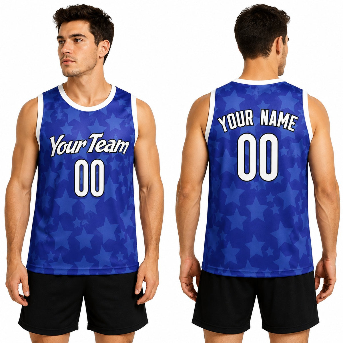 Personalized Orlando Magic Basketball Jersey - Blue Swingman Hardwood Classics Style, Custom Name & Number-1