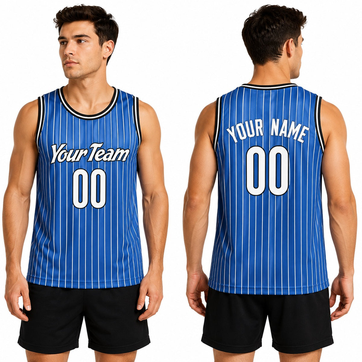 Personalized Orlando Magic Basketball Jersey - Blue Swingman Icon Style, Custom Name & Number-1
