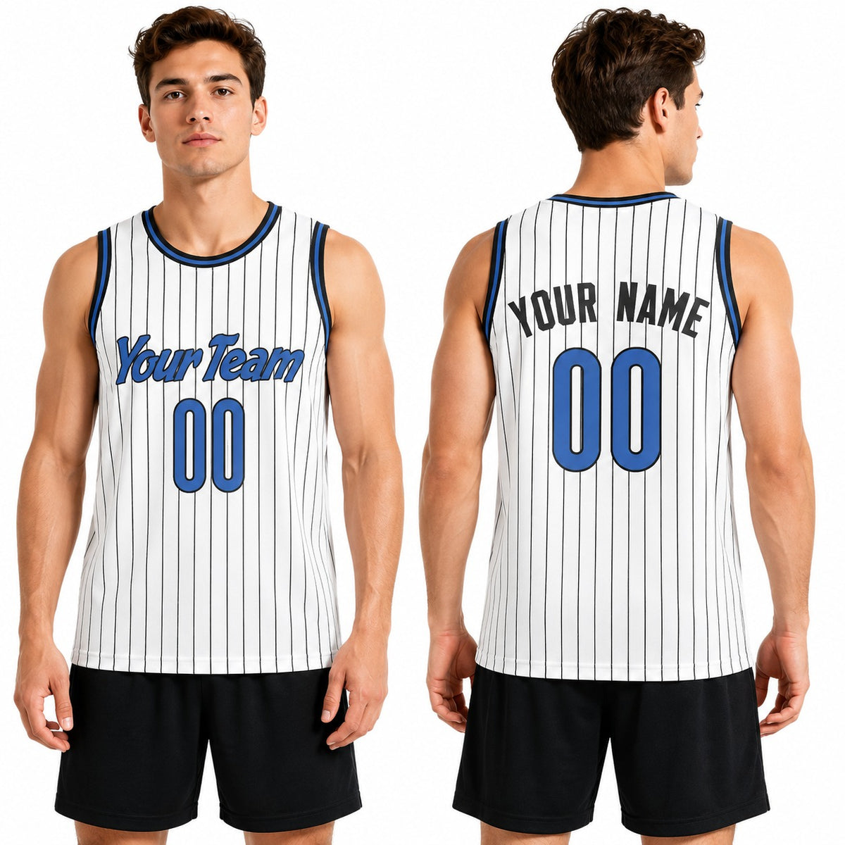 Personalized Orlando Magic Basketball Jersey - White Swingman Player Association Style, Custom Name & Number-1
