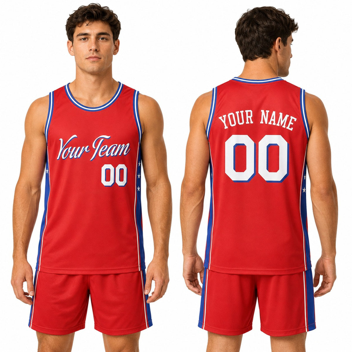 Personalized Philadelphia 76ers Basketball Jersey - Red Swingman Statement Style, Custom Name & Number-1
