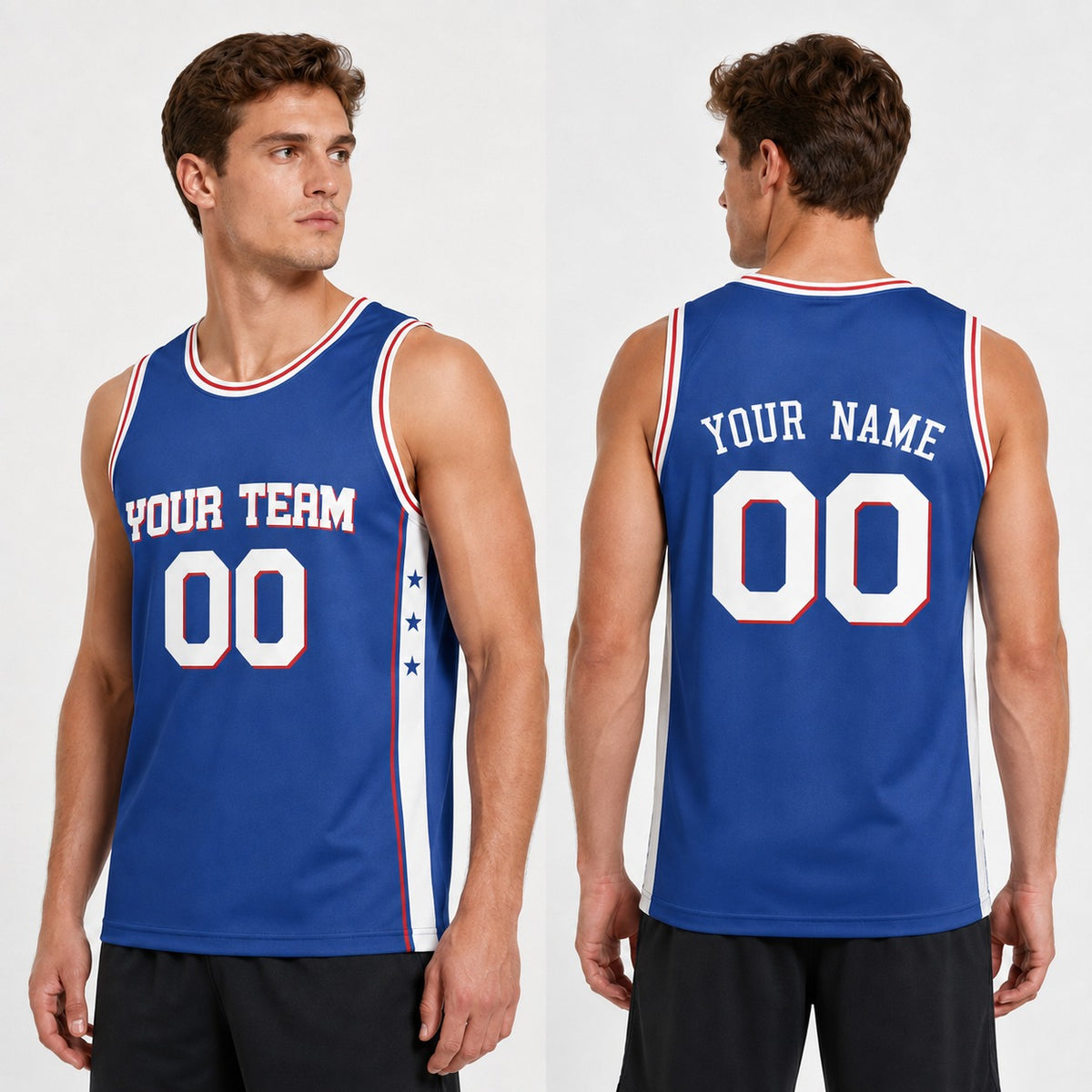 Personalized Philadelphia 76ers Basketball Jersey - Royal Swingman Icon Style, Custom Name & Number-1